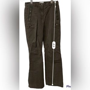 Vintage Michael Kors, brown utility jeans, size 6
